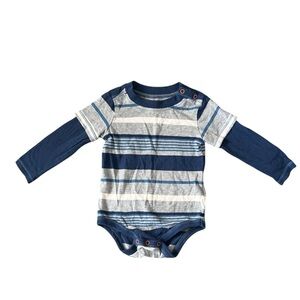 Burt’s Bees Striped Layer Onesie | 0-3M